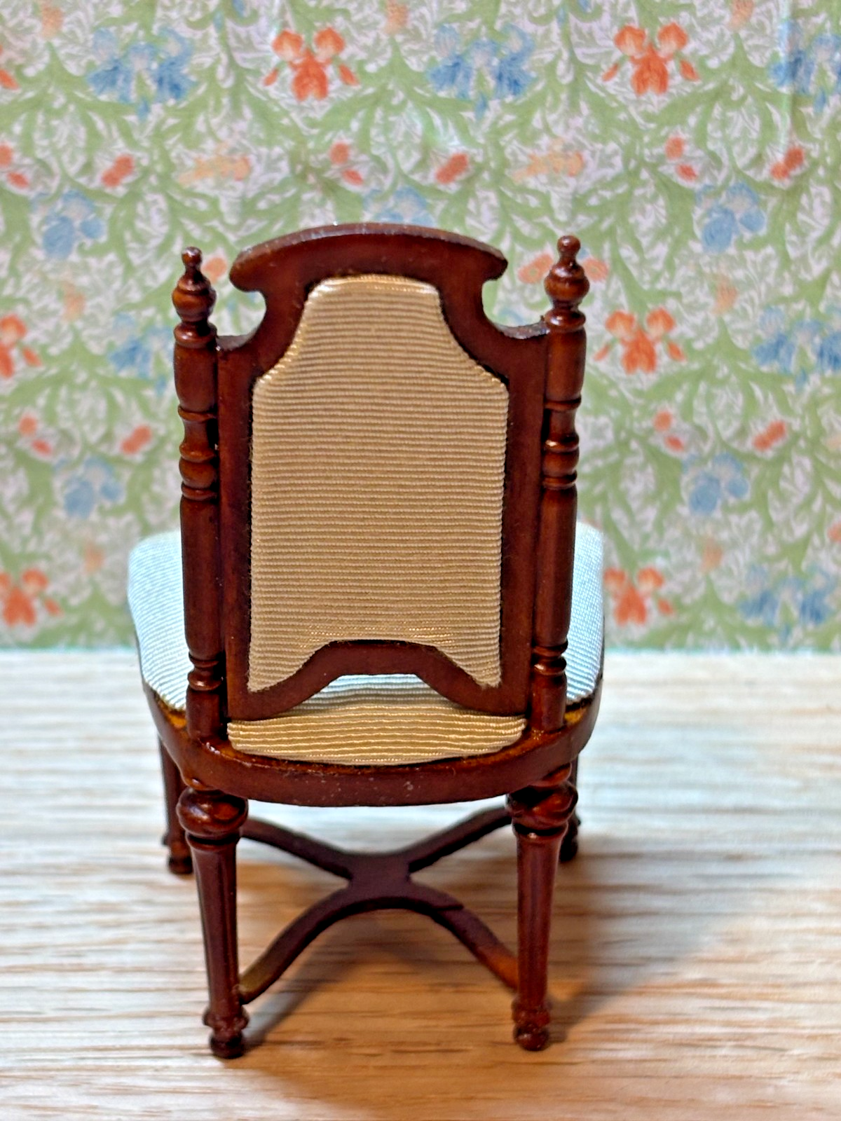 Dollhouse Miniature Walnut Side Chair by Hansson