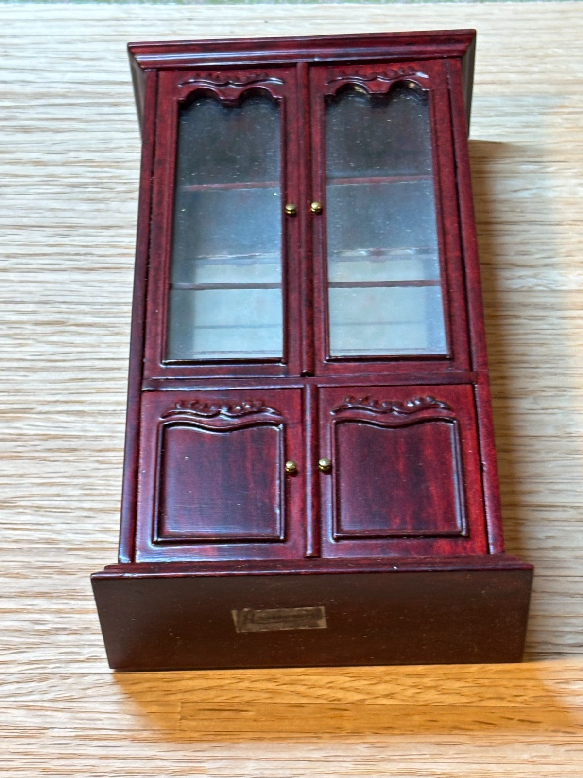 Miniature Dollhouse Mahogany China Cabinet/Hutch by Hansson