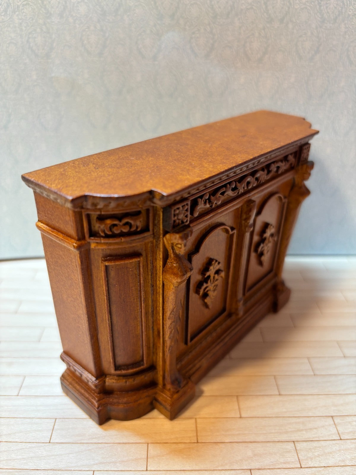 Dollhouse Miniature Walnut Credenza by Hansson