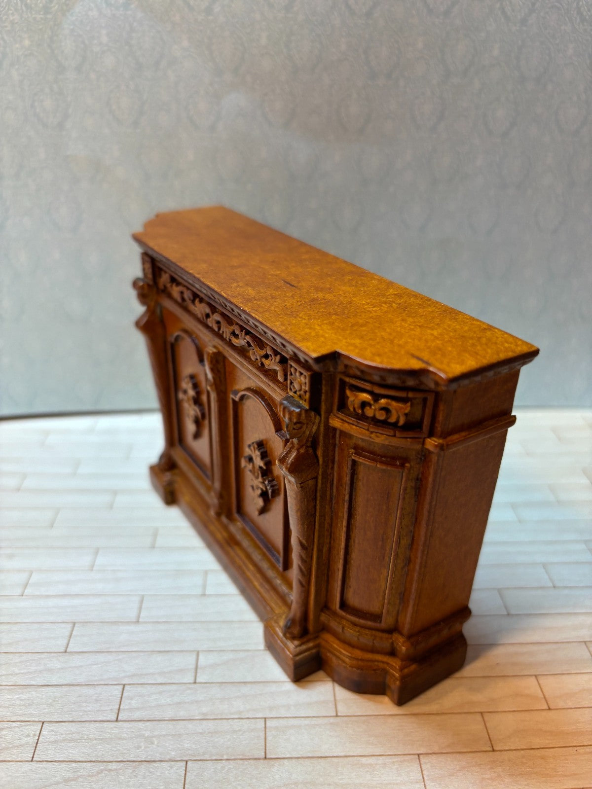 Dollhouse Miniature Walnut Credenza by Hansson
