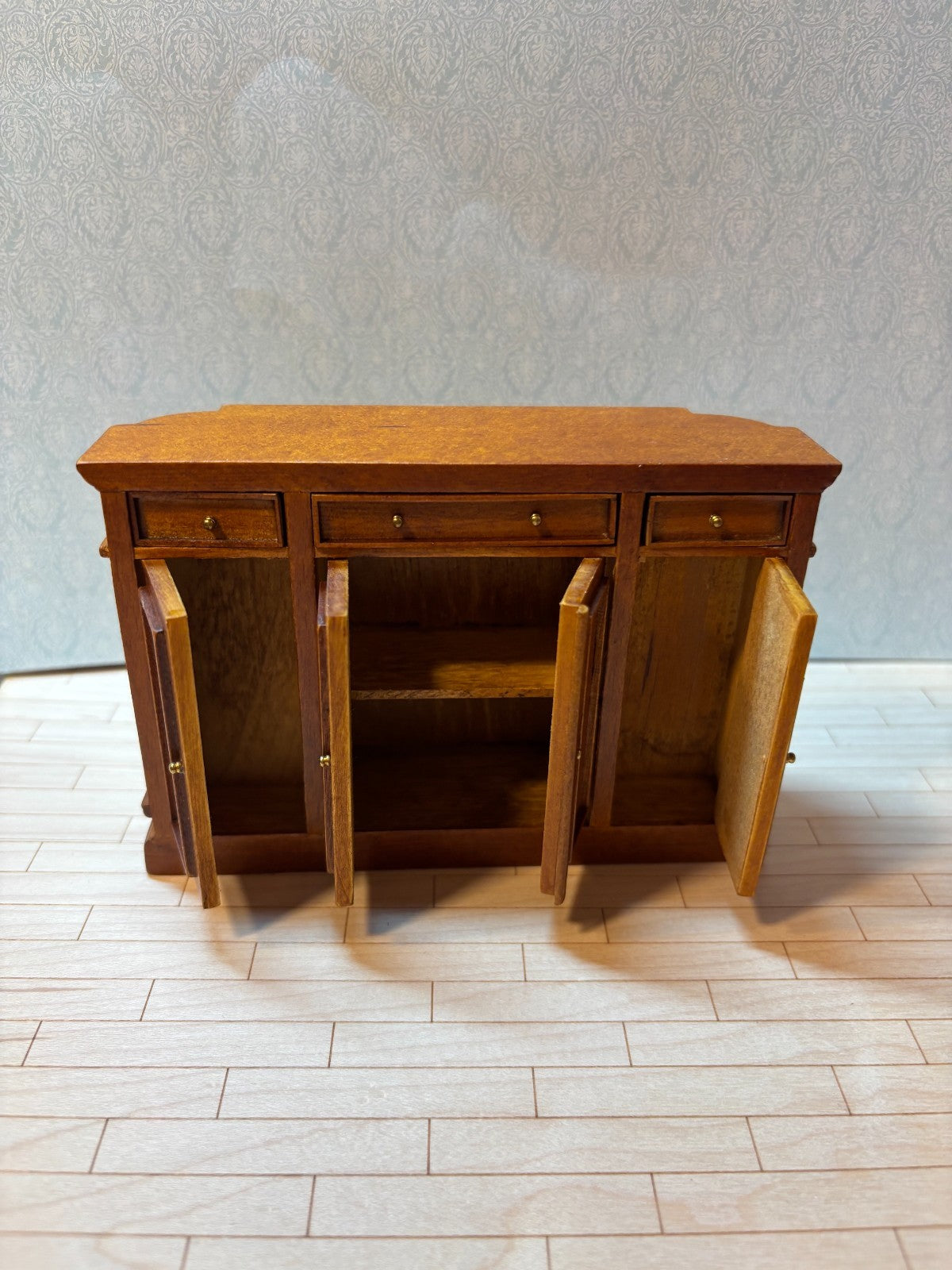 Dollhouse Miniature Walnut Credenza by Hansson